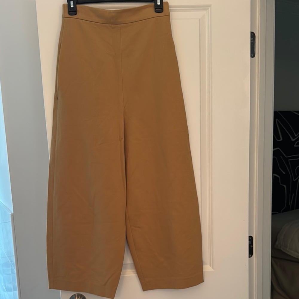 Tan Wide-Leg Pants